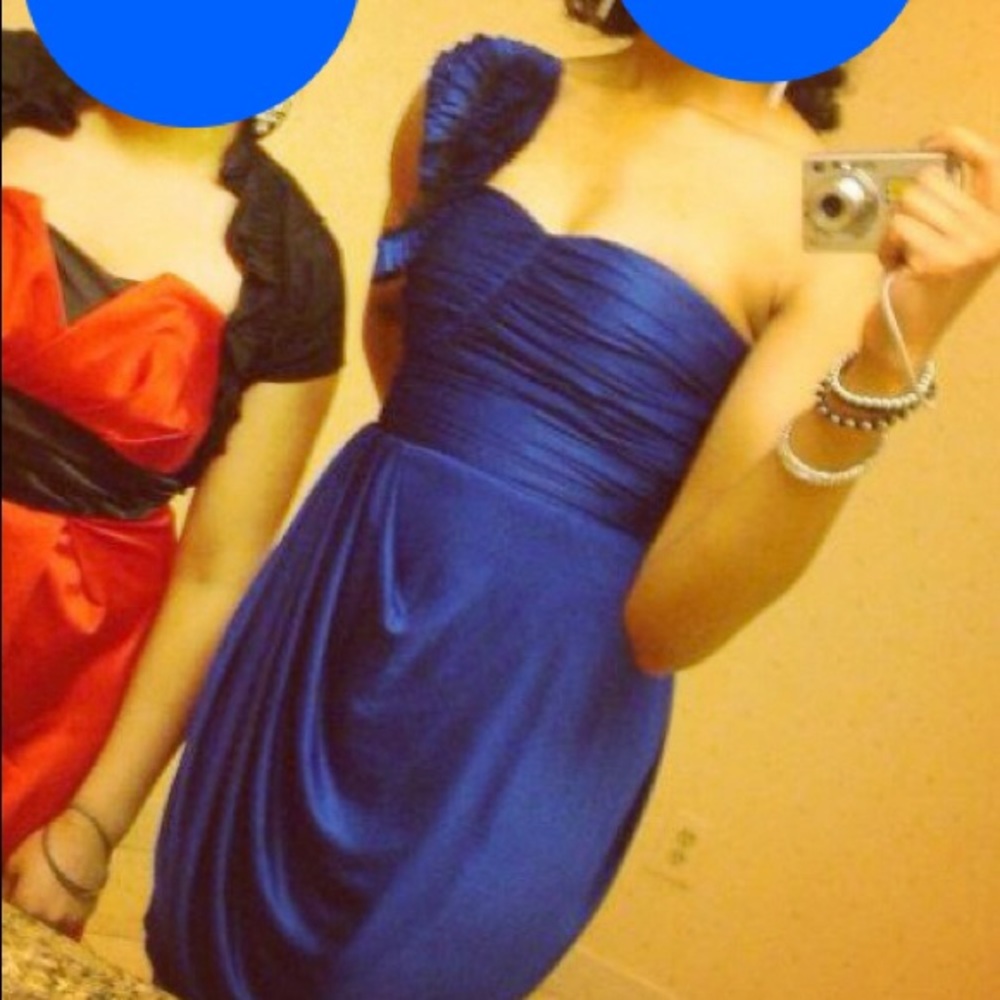 Charlotte Russe One Shoulder Silky Cocktail Dress